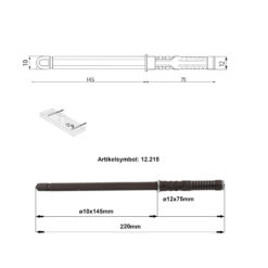 Regalhalterung unsichtbar 10x145 mm Tablarträger für Wandmontage