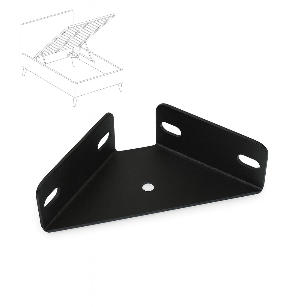 Bettwinkel schwarz 126x126x50