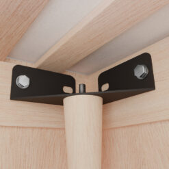 Bettwinkel schwarz 126x126x50 mm