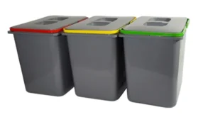 Müllsystem küche für Schubladen Mülltrennsystem mit 3-fach Trennung für Schubladen 90cm