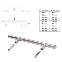 möbelgriff edelstahl stangengriff