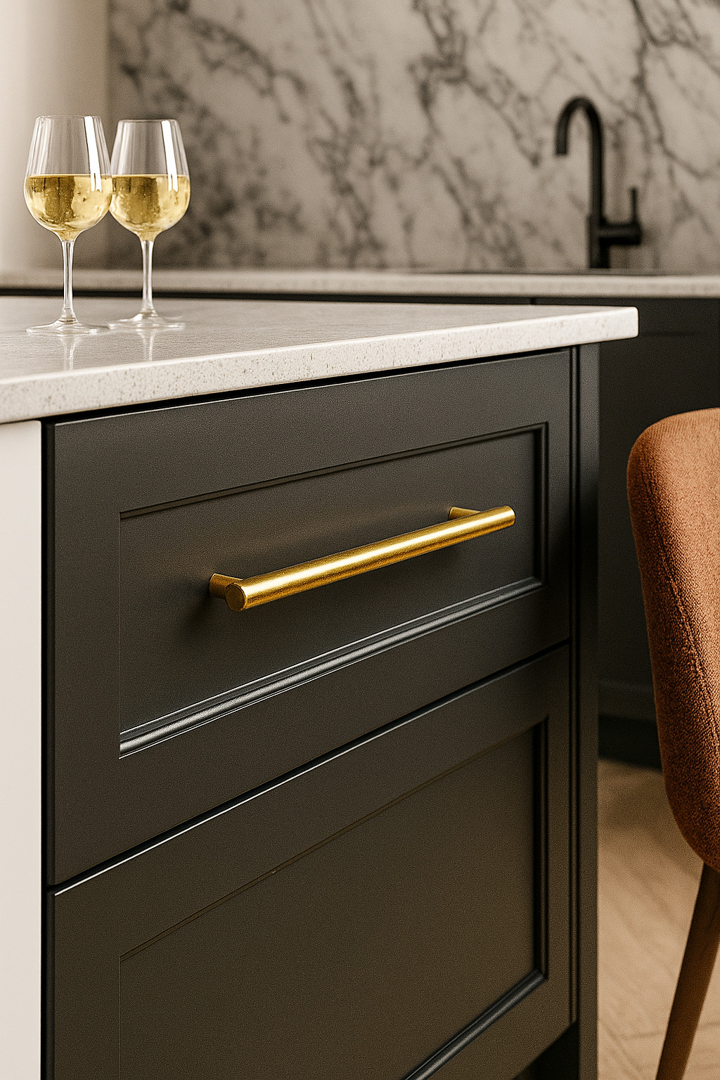 Möbelgriff Gold aus Aluminium