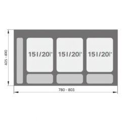 mülltrennsystem unterschrank 90 cm