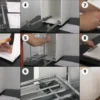 Unterschrankauszug Auszugsunterschrank Schrankauszug mit Softclose Küchenauszug 2 Etagen Vollauszug Schrankbreite 15cm [Bodenmontage]