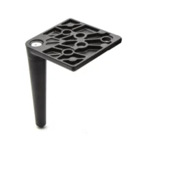 Schwarzer Sockelfuß aus Metall 15 cm – mit fester Montageplatte