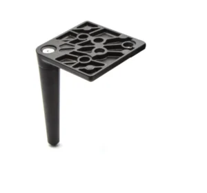 Schwarzer Sockelfuß aus Metall 15 cm – mit fester Montageplatte