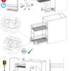 Unterschrankauszug Schrankauszug mit Softclose 1 Etage Vollauszug 30cm[Bodenmontage]