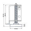 Technische Zeichnung – Möbelfuß mit Winkel M8, 55 mm, Ø 30 mm
