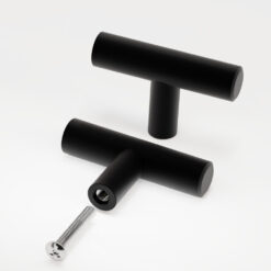 Möbelknopf schwarz matt