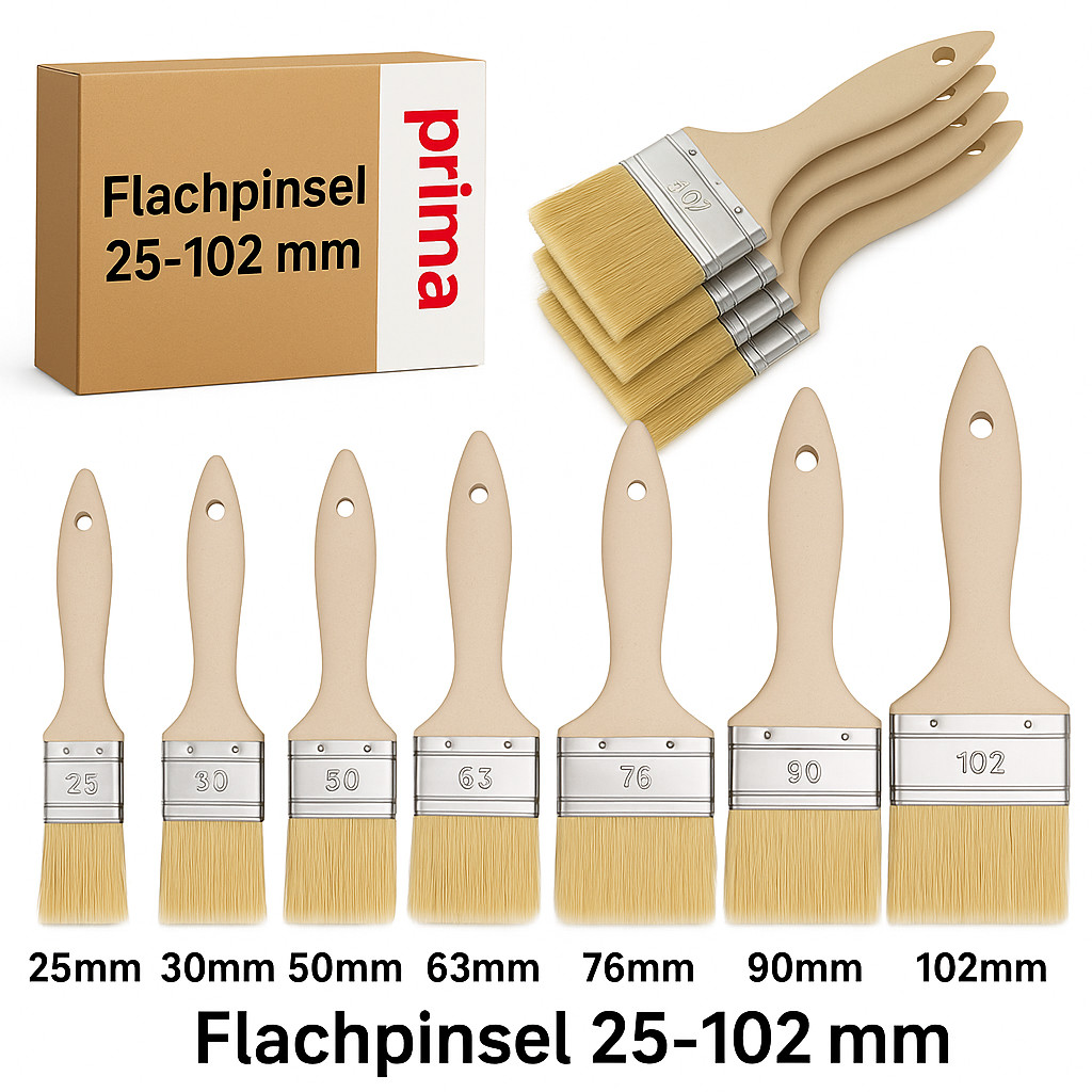 Präziser Flachpinsel für Lacke und Lasuren