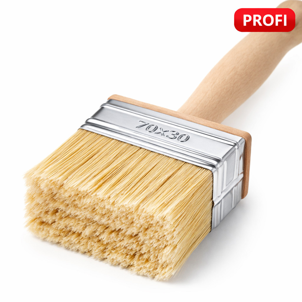 Flächenstreicher 70 mm 70x30 Pinsel mit Holzgriff