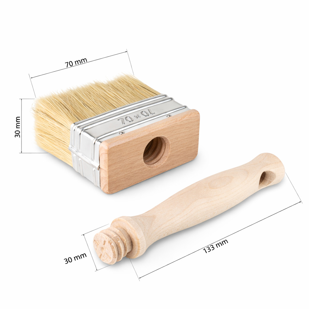 Kleisterpinsel 70 mm – Malerpinsel breit für Tapezieren und Streichen