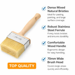 Maler Flachpinsel 70 mm Holzgriff – Pinsel für Renovierung und Ausbau