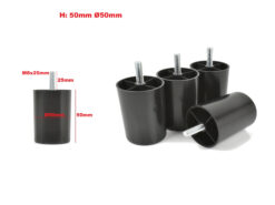 Rund Möbelbeine Kunststoff 50 mm abmessungen