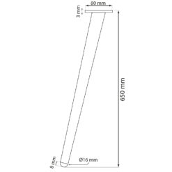 tischbein ersatz schräg metall