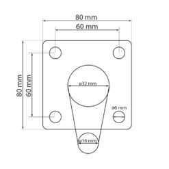 metallbein schräg 65 cm