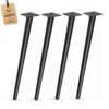 Schräges Tischbein 65 cm Metall Schwarz Matt