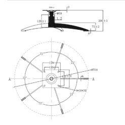 Montageplatte für Sitzmöbel: Robuste Konstruktion mit einfacher Befestigung (17x17 cm).