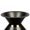 Tischgestell aus Metall in der Größe Big und Farbe Braun, mit einer warmen Ausstrahlung und modernem Design. Verziert mit einem goldenen Zier-Ring, ideal für große, runde Tischplatten. Rutschfest dank Anti-Rutsch-Gummifüßen.