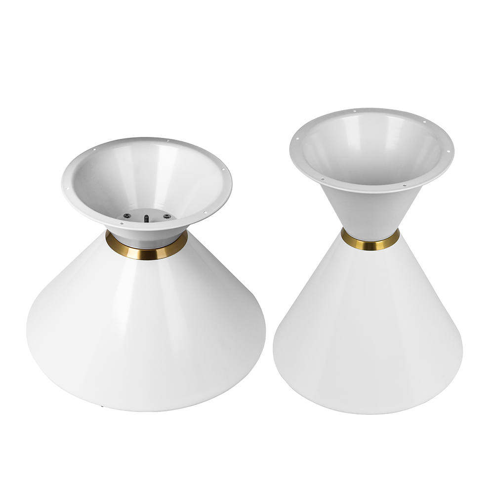 Größenübersicht: Small und Big Darstellung der beiden Größenoptionen des Metall-Tischgestells mit Maßangaben für flexible Gestaltungsmöglichkeiten. Weißes Metall-Tischgestell (Small Big)