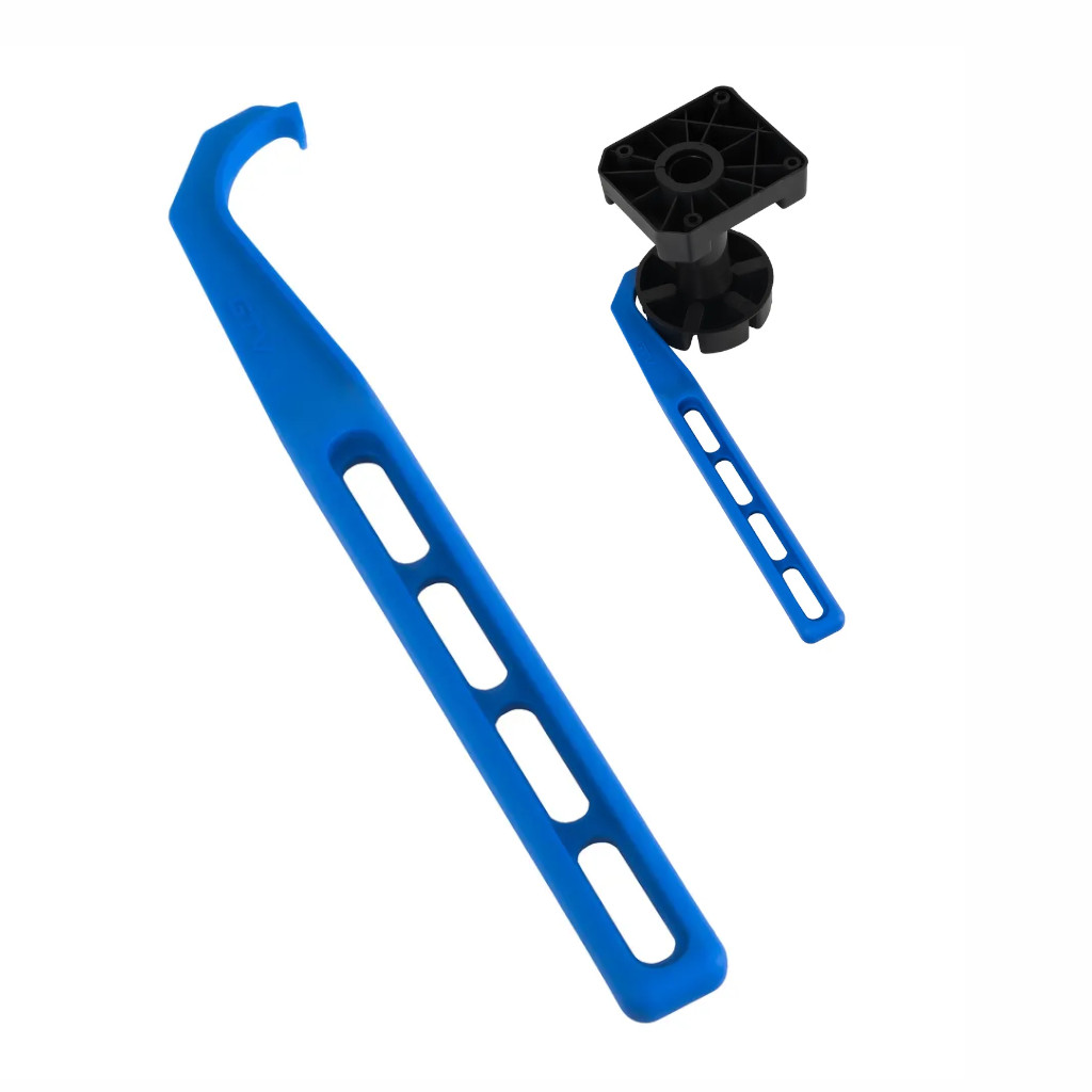 Sockelfuß Verstellschlüssel Blau