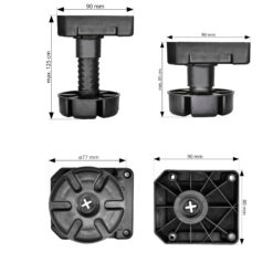 küchenfüße höhenverstellbar schwarz