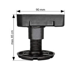 möbelfuß kunststoff schwarz