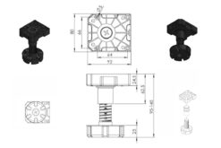 sockelfüße 95 145 mm