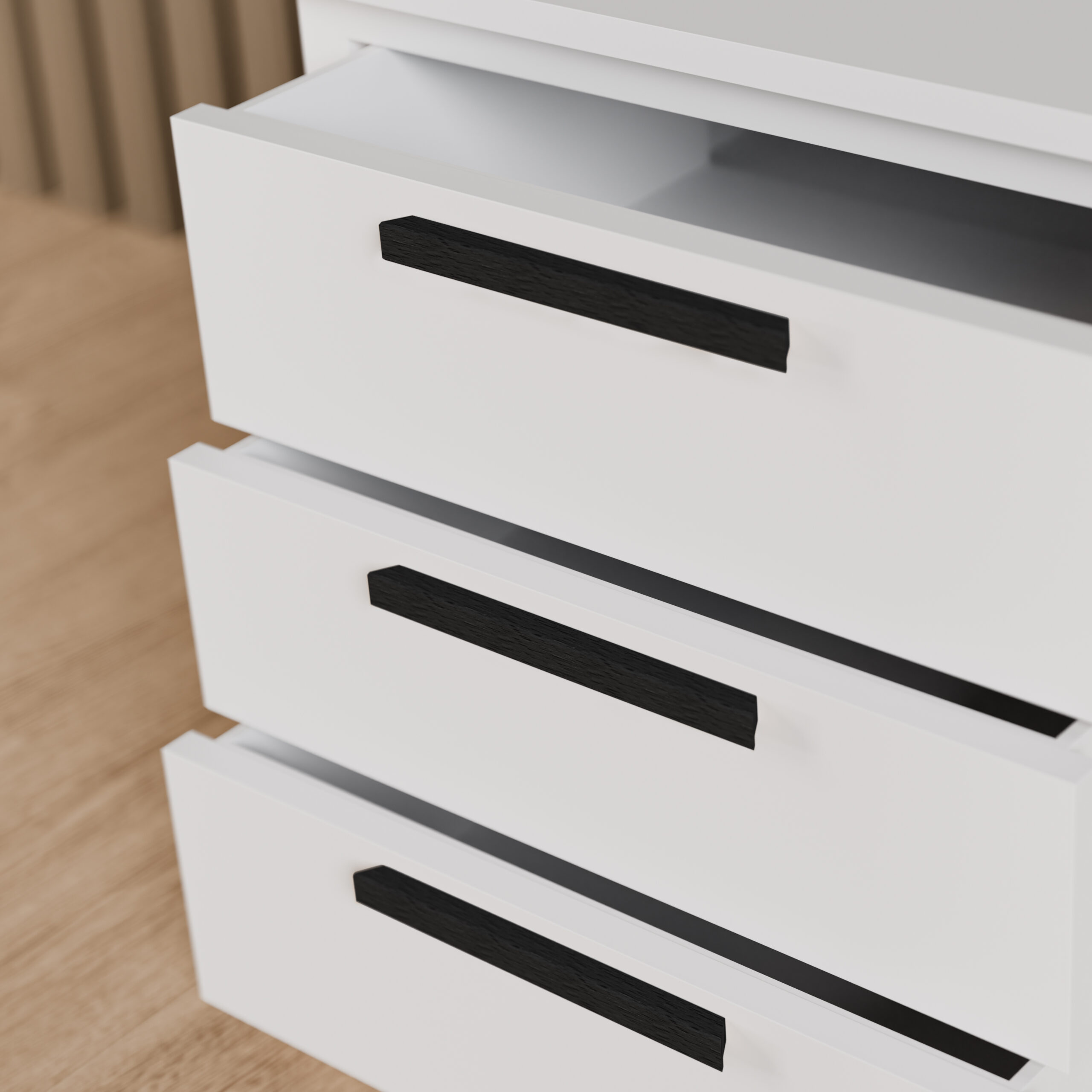 Griffleiste Holz 200 mm schwarz