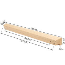 Schrankgriff Holz 200 mm