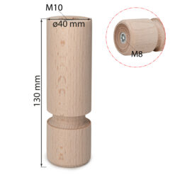 Holz Möbelfüße 40 mm 130mm