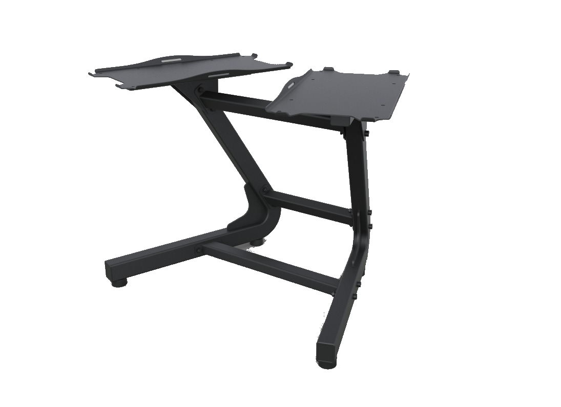 Bietet Platz für zwei Hanteln.