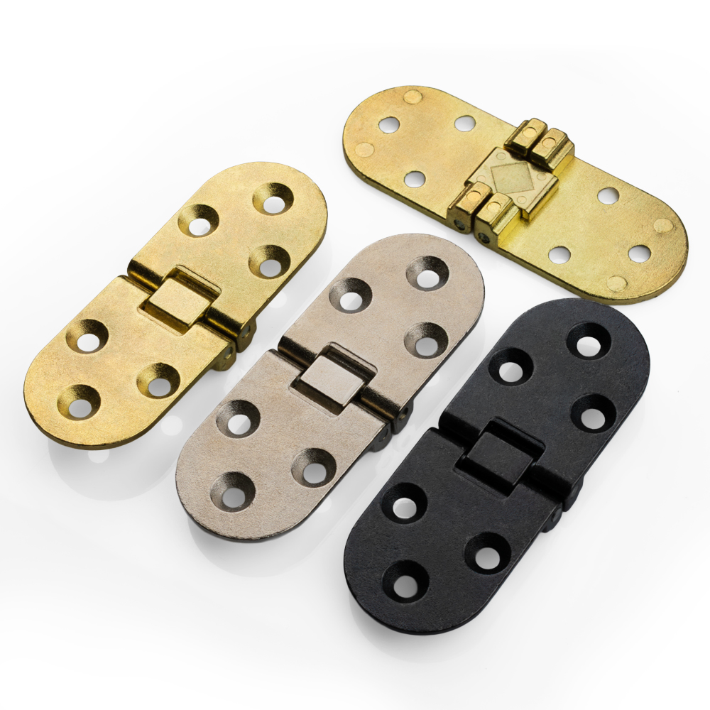 Klappenscharnier 180° 80x30 mm Möbelbeschlag Gold Nickel Schwarz