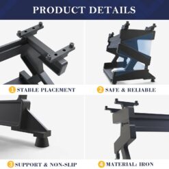 Design-Ständer aus Sphäroguss mit rutschfesten Füßen, sorgt für Ordnung im Home Gym und sicheren Stand der Hanteln.