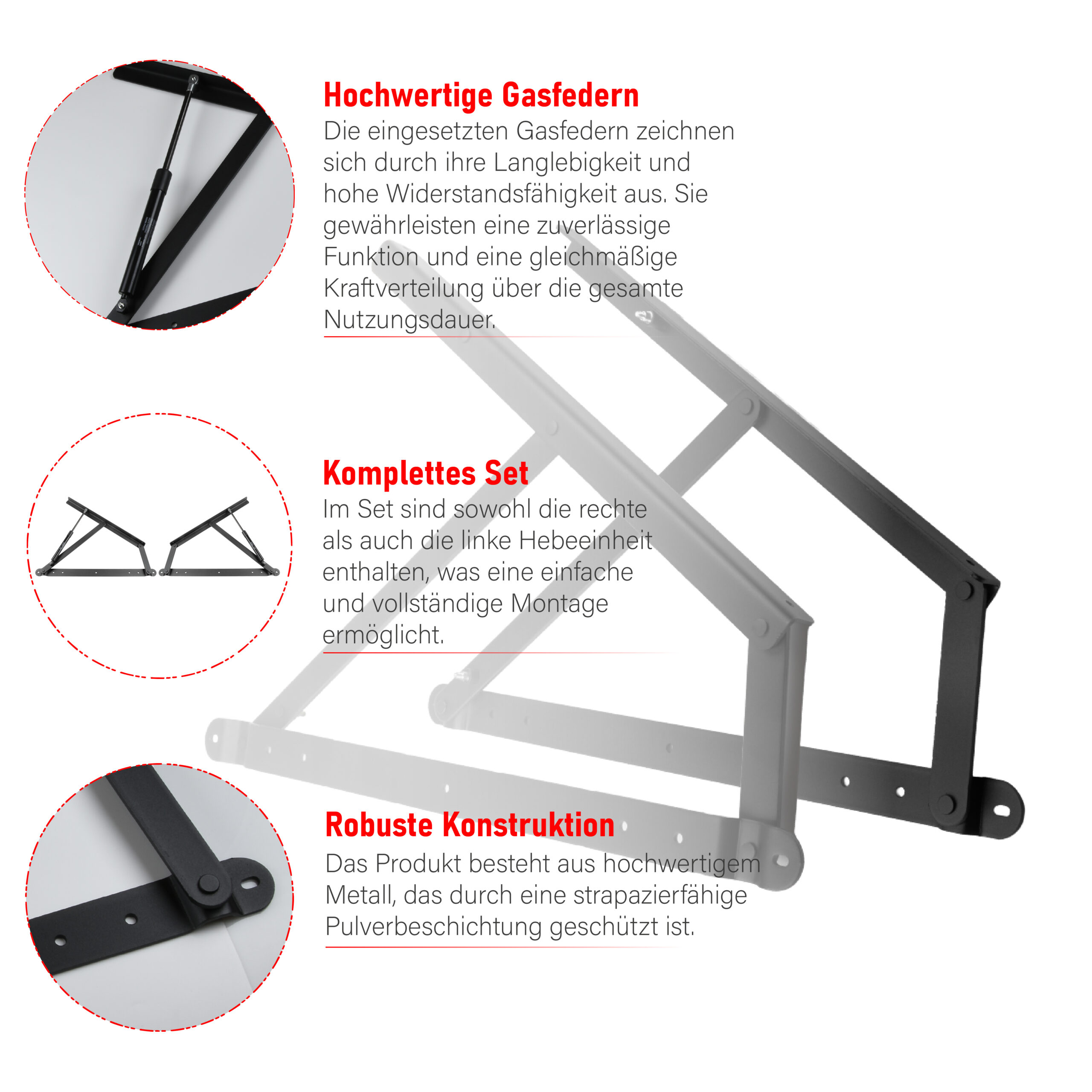 Bettkasten Beschlag Set