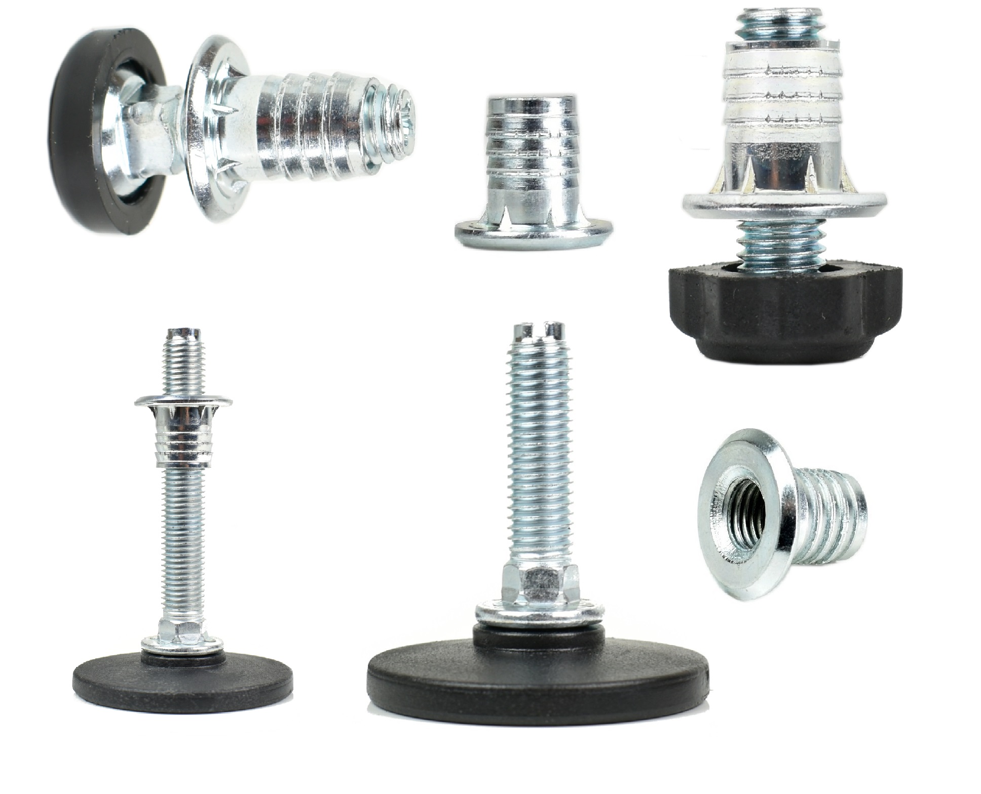 4er Set Stellfüße M8-M10 höhenverstellbar