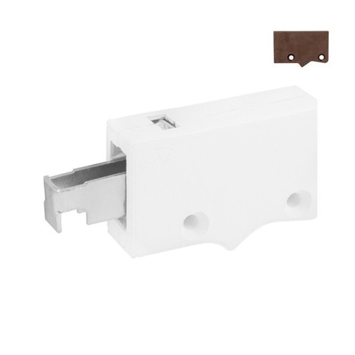 Schrankaufhänger für Oberschränke – Frontansicht mit Metallhaken und Kunststoffgehäuse