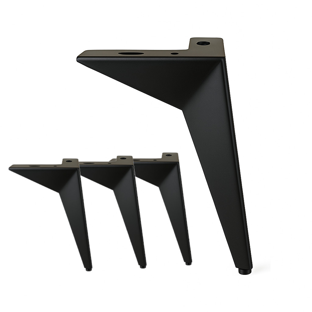 Möbelfüße Metall schwarz 19 cm für Sofa Kommode Schrank