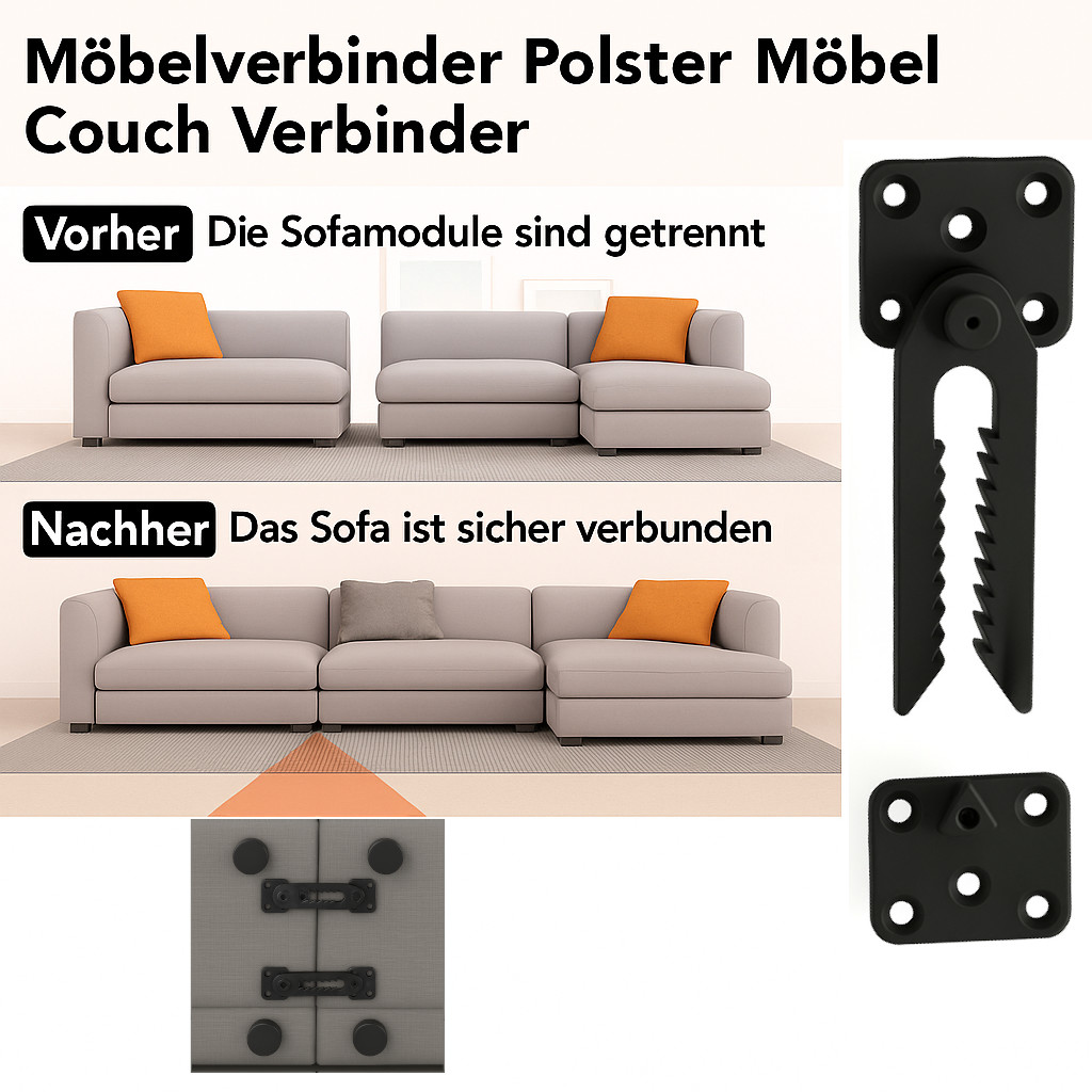 Sofaverbinder Kunststoff Anwendung