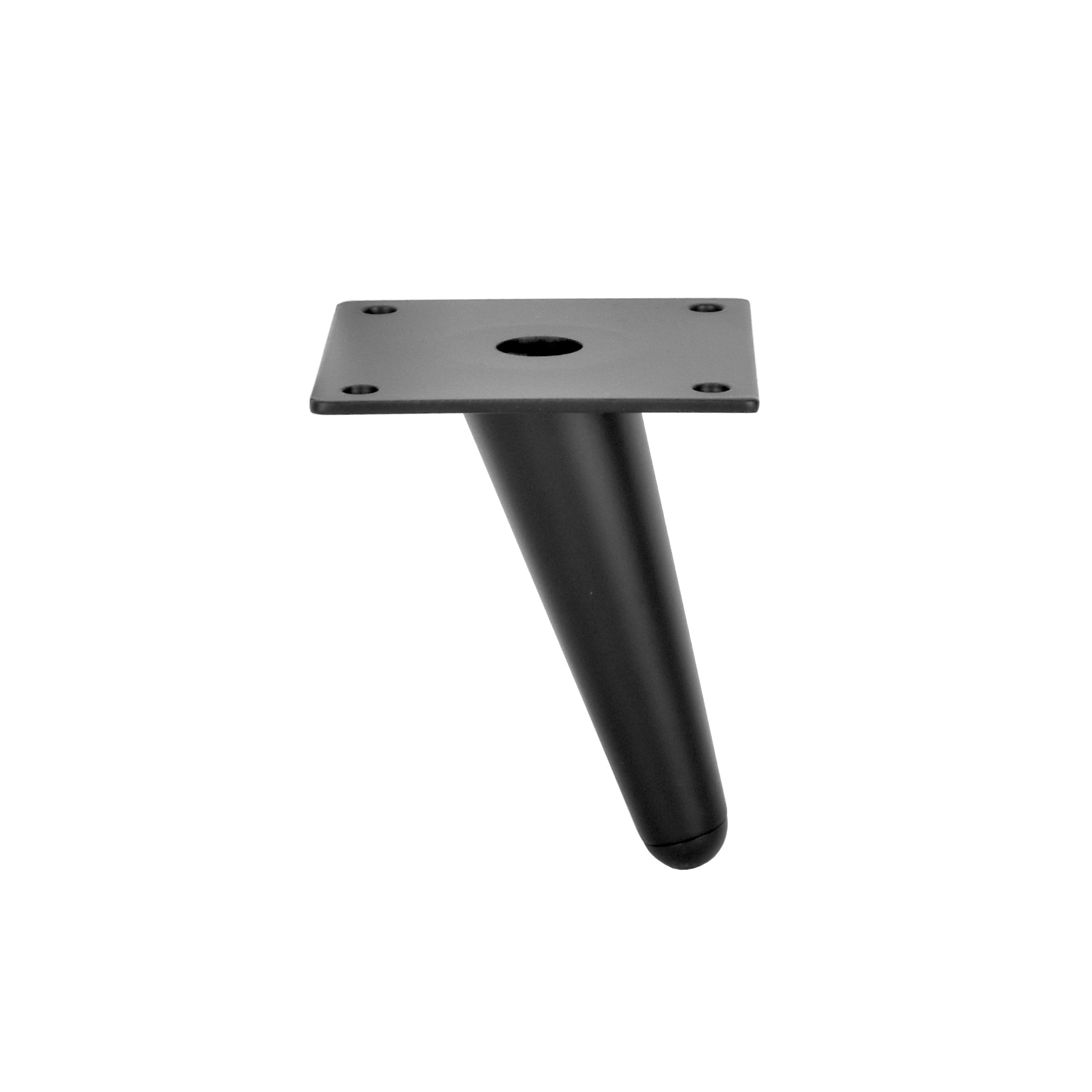 Metallfüße 10 cm schwarz matt schräg aus Stahl