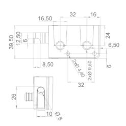 2er Set weiße Schrankaufhänger