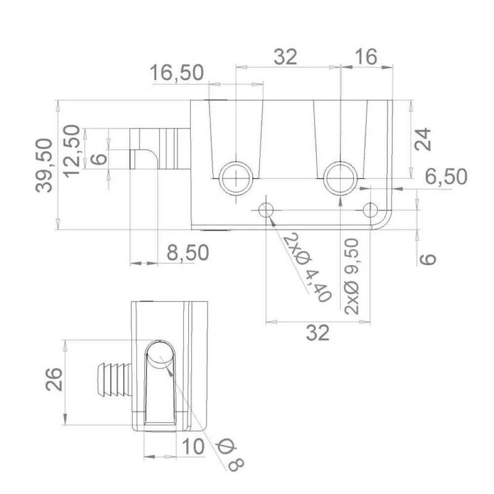 2er Set weiße Schrankaufhänger