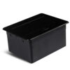Versenkbare Einbausteckdose ModułBox Mini schwarz geschlossen mit Kabel, 1×230V Steckdose + 2×USB (Typ A & C)