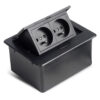 Einbausteckdose 2x230V Schwarz Matt Küche Möbel