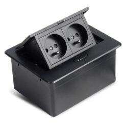 Einbausteckdose 2x230V Schwarz Matt Küche Möbel