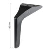 Möbelfuß 180 mm Metall schwarz matt