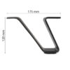 Möbelfuß Metall 120 mm schwarz matt Abmessung