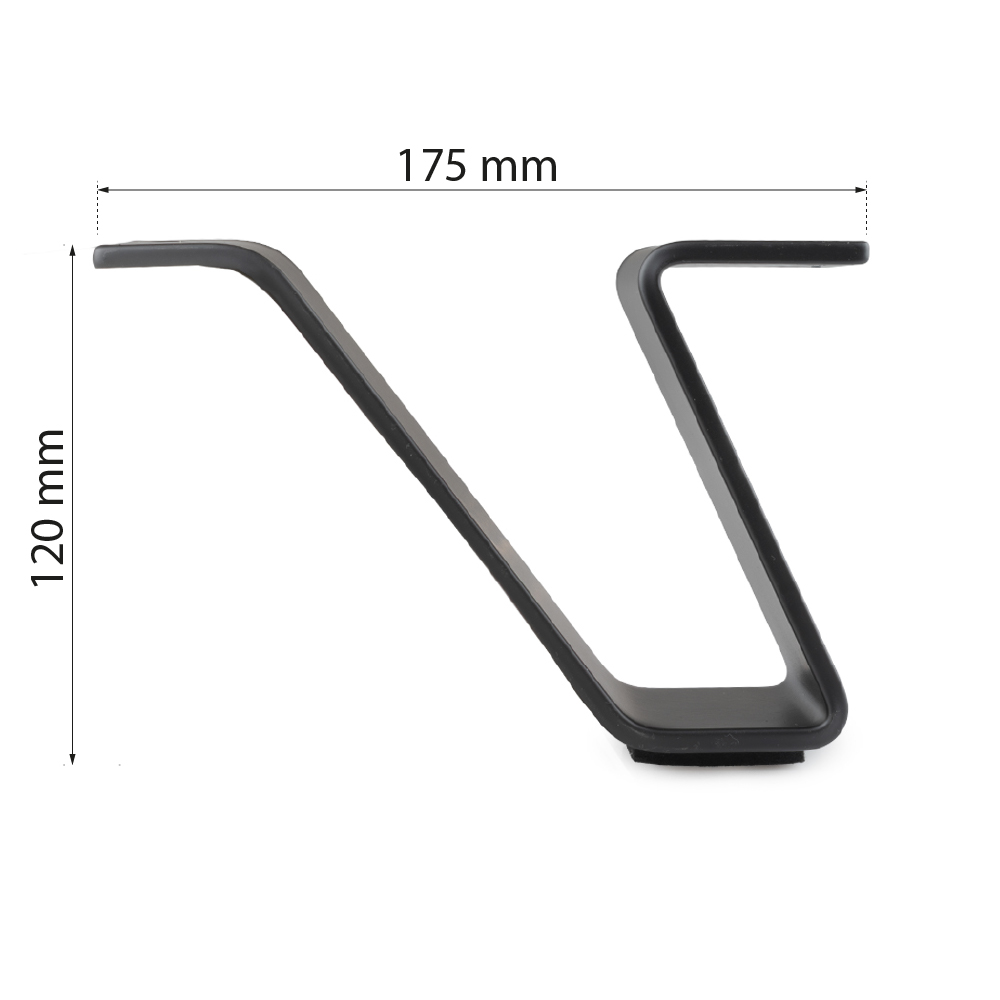 Möbelfuß Metall 120 mm schwarz matt Abmessung