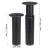Möbelfuß Metall Schwarz höhenverstellbar 120–180 mm abmessungen