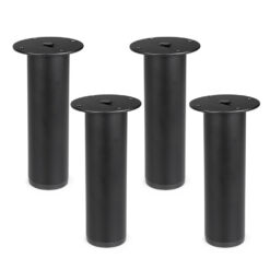 Möbelfuß Metall Schwarz höhenverstellbar 120–180 mm 4 Stück